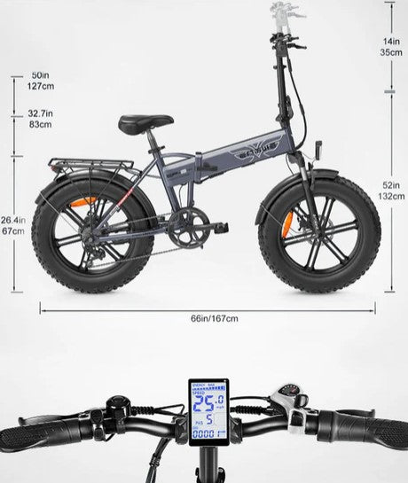ENGWE EP-2 PRO EU | New Versione 2024 | Bicicletta elettrica | Ruote Fat | 48V 13Ah | Autonomia fino 100km | GARANZIA ITALIANA